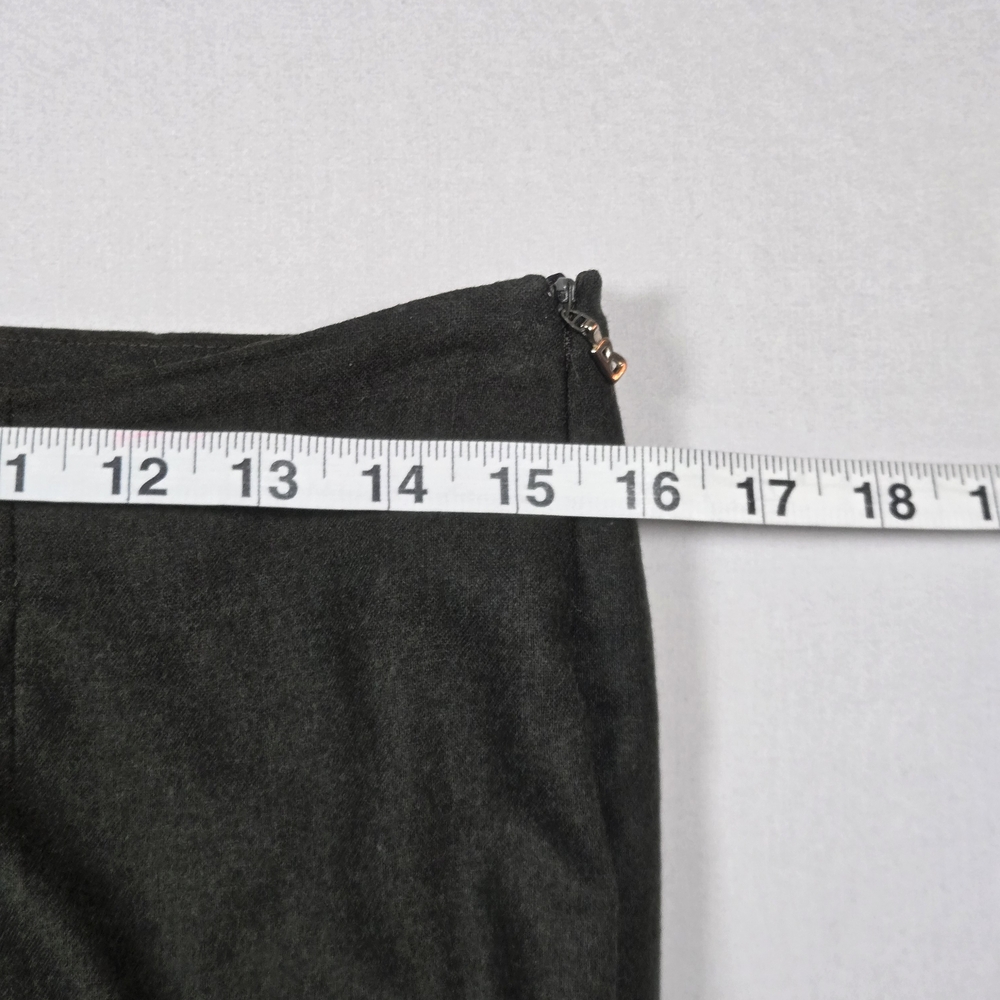 VTG Bogner Sz 10 Long Wool Cashmere Trousers Grey Straight Leg Y2K - Picture 10 of 12
